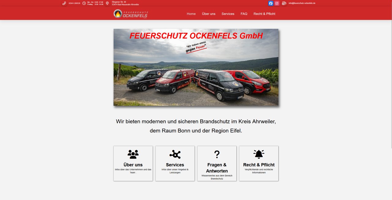 Website Feuerschutz Ockenfels GmbH